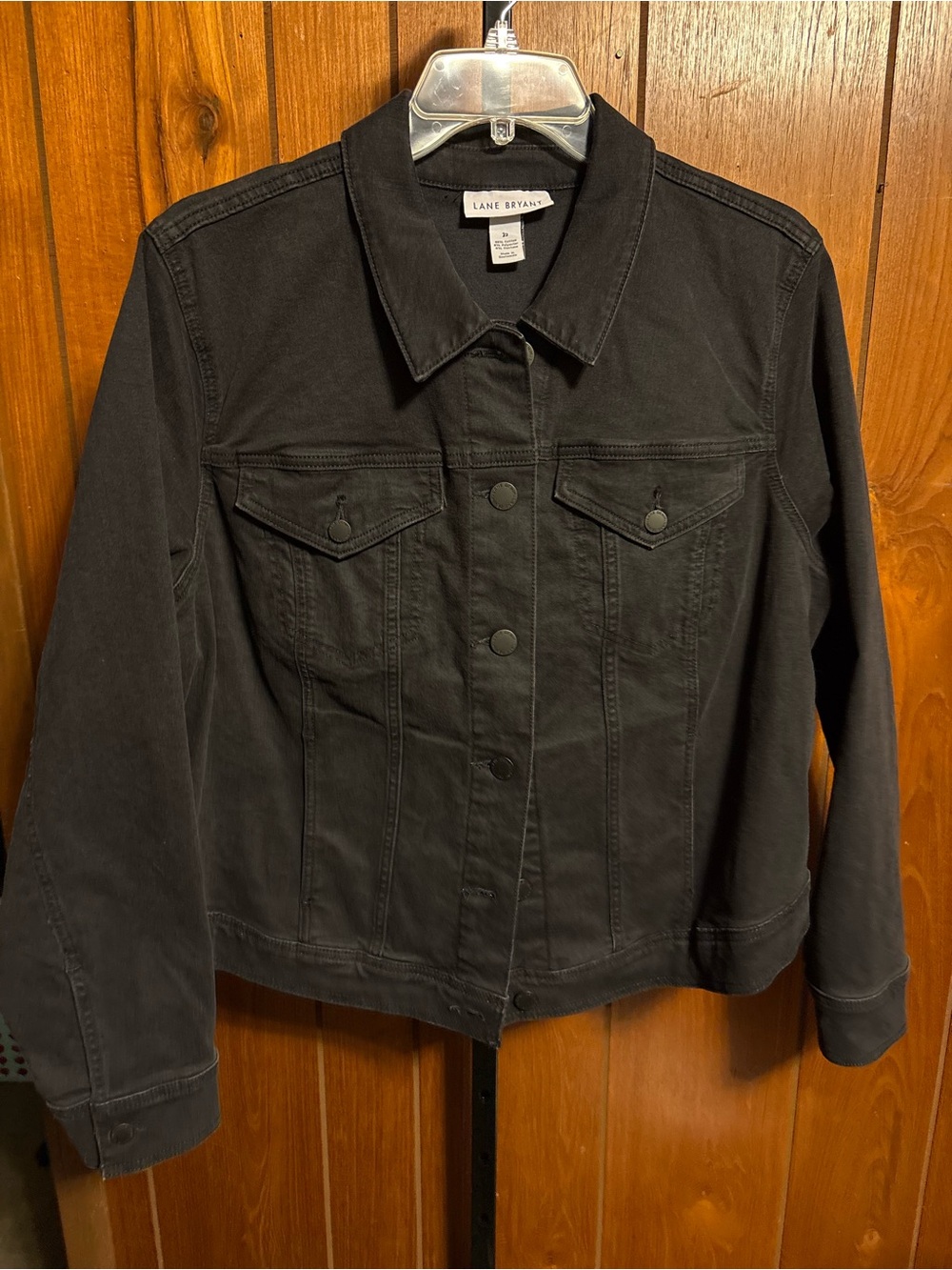 Lane Bryant Black Denim Trucker Jacket